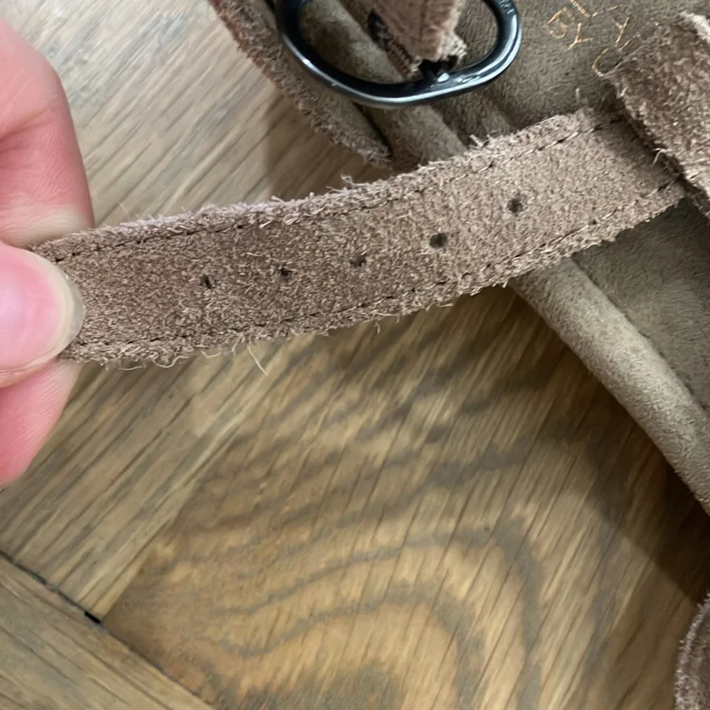 Koolaburra by Ugg Women's Light Brown Genuine Suede Brion Cork Wedge Sandals